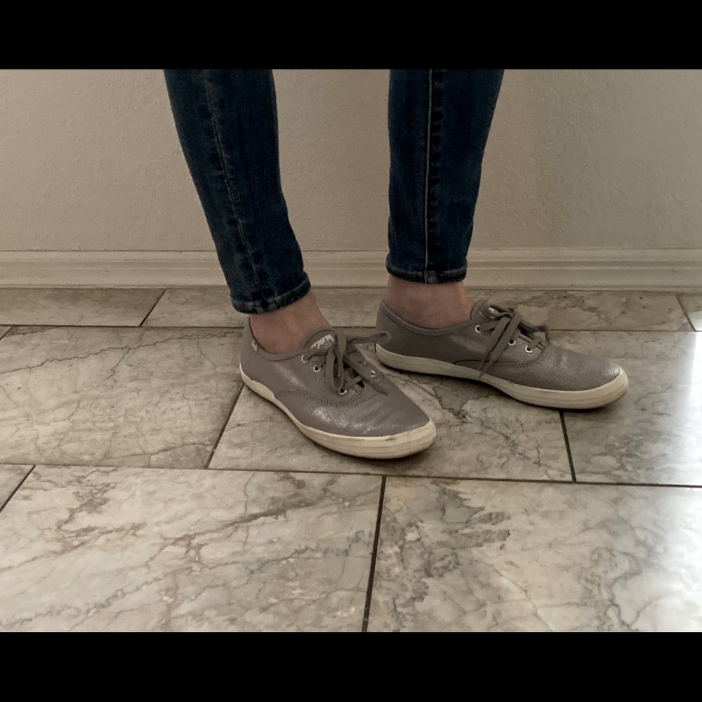 Keds Champions Metallic Silver Sneakers